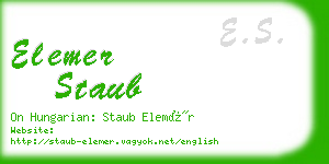 elemer staub business card